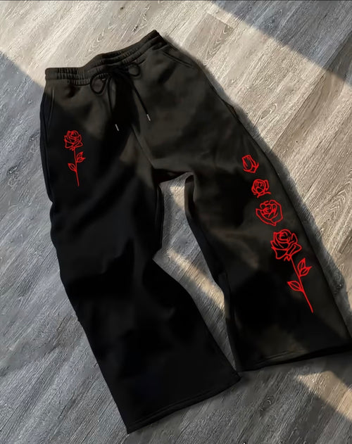 Gothic Jogging Pants with Bold Gothic Lettering